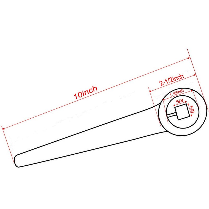 Yoogu 10 inch Recliner Handle Replacement Lever Kits for 5/8 inch Square and 3/4 inch Deep Mounting Hole (Teak Color) - Image 2